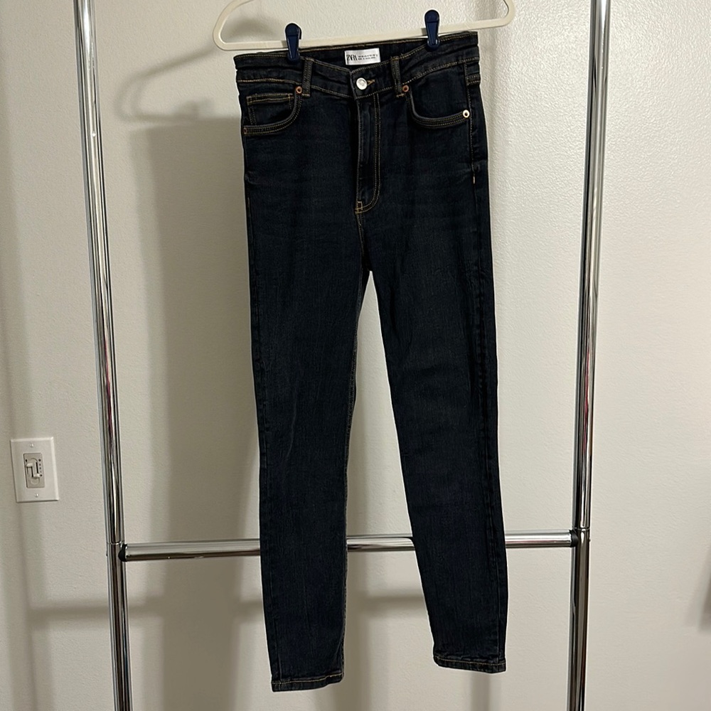 Dark ways high rise jeans skinny ankle pants